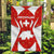 Switzerland Flag Garden Flag with Floral Pattern Red and White Sportswear - Wonder Print Shop
