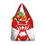 Switzerland Flag Grocery Bag with Floral Pattern Red and White Sportswear - Wonder Print Shop