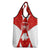 Switzerland Flag Grocery Bag with Floral Pattern Red and White Sportswear - Wonder Print Shop
