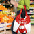 Switzerland Flag Grocery Bag with Floral Pattern Red and White Sportswear - Wonder Print Shop