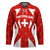 Switzerland Flag Hockey Jersey with Floral Pattern Red and White Sportswear - Wonder Print Shop