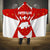Switzerland Flag Hooded Blanket with Floral Pattern Red and White Sportswear - Wonder Print Shop