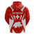 Switzerland Flag Hoodie with Floral Pattern Red and White Sportswear - Wonder Print Shop