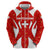 Switzerland Flag Hoodie with Floral Pattern Red and White Sportswear - Wonder Print Shop