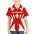 Switzerland Flag Kid Hawaiian Shirt with Floral Pattern Red and White Sportswear - Wonder Print Shop