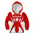 Switzerland Flag Kid Hoodie with Floral Pattern Red and White Sportswear - Wonder Print Shop