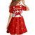 Switzerland Flag Kid Short Sleeve Dress with Floral Pattern Red and White Sportswear - Wonder Print Shop
