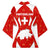 Switzerland Flag Kimono with Floral Pattern Red and White Sportswear - Wonder Print Shop
