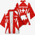 Switzerland Flag Kimono with Floral Pattern Red and White Sportswear - Wonder Print Shop