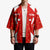Switzerland Flag Kimono with Floral Pattern Red and White Sportswear - Wonder Print Shop