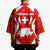 Switzerland Flag Kimono with Floral Pattern Red and White Sportswear - Wonder Print Shop