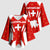 Switzerland Flag Kimono Sleeve Blouse with Floral Pattern Red and White Sportswear - Wonder Print Shop