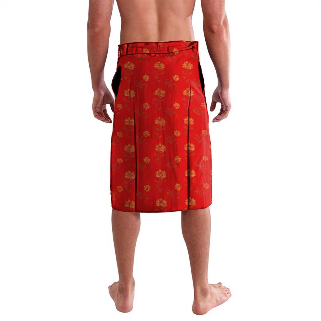Switzerland Flag Lavalava with Floral Pattern Red and White Sportswear - Wonder Print Shop