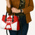 Switzerland Flag Leather Bag with Floral Pattern Red and White Sportswear - Wonder Print Shop