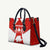 Switzerland Flag Leather Bag with Floral Pattern Red and White Sportswear - Wonder Print Shop