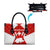 Switzerland Flag Leather Bag with Floral Pattern Red and White Sportswear - Wonder Print Shop
