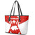 Switzerland Flag Leather Tote Bag with Floral Pattern Red and White Sportswear - Wonder Print Shop