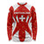 Switzerland Flag Long Sleeve Shirt with Floral Pattern Red and White Sportswear - Wonder Print Shop