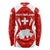 Switzerland Flag Long Sleeve Shirt with Floral Pattern Red and White Sportswear - Wonder Print Shop