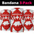 Switzerland Flag Neck Gaiter with Floral Pattern Red and White Sportswear TS04