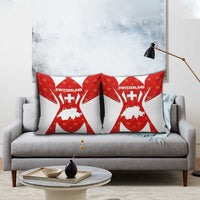 Switzerland Flag Pillow Cover with Floral Pattern Red and White Sportswear - Wonder Print Shop