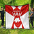 Switzerland Flag Quilt with Floral Pattern Red and White Sportswear - Wonder Print Shop