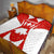 Switzerland Flag Quilt with Floral Pattern Red and White Sportswear - Wonder Print Shop