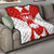 Switzerland Flag Quilt with Floral Pattern Red and White Sportswear - Wonder Print Shop