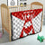Switzerland Flag Quilt with Floral Pattern Red and White Sportswear - Wonder Print Shop