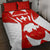 Switzerland Flag Quilt Bed Set with Floral Pattern Red and White Sportswear - Wonder Print Shop