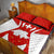 Switzerland Flag Quilt Bed Set with Floral Pattern Red and White Sportswear - Wonder Print Shop
