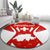 Switzerland Flag Round Carpet with Floral Pattern Red and White Sportswear - Wonder Print Shop