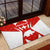 Switzerland Flag Rubber Doormat with Floral Pattern Red and White Sportswear - Wonder Print Shop