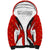 Switzerland Flag Sherpa Hoodie with Floral Pattern Red and White Sportswear - Wonder Print Shop