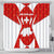 Switzerland Flag Shower Curtain with Floral Pattern Red and White Sportswear - Wonder Print Shop