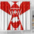 Switzerland Flag Shower Curtain with Floral Pattern Red and White Sportswear - Wonder Print Shop