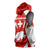 Switzerland Flag Sleeveless Hoodie with Floral Pattern Red and White Sportswear - Wonder Print Shop