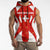 Switzerland Flag Sleeveless Hoodie with Floral Pattern Red and White Sportswear - Wonder Print Shop