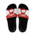 Switzerland Flag Slide Sandals with Floral Pattern Red and White Sportswear - Wonder Print Shop
