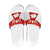 Switzerland Flag Slide Sandals with Floral Pattern Red and White Sportswear - Wonder Print Shop
