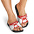 Switzerland Flag Slide Sandals with Floral Pattern Red and White Sportswear - Wonder Print Shop