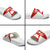 Switzerland Flag Slide Sandals with Floral Pattern Red and White Sportswear - Wonder Print Shop