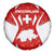 Switzerland Flag Spare Tire Cover with Floral Pattern Red and White Sportswear - Wonder Print Shop