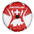 Switzerland Flag Spare Tire Cover with Floral Pattern Red and White Sportswear - Wonder Print Shop