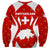 Switzerland Flag Sweatshirt with Floral Pattern Red and White Sportswear - Wonder Print Shop