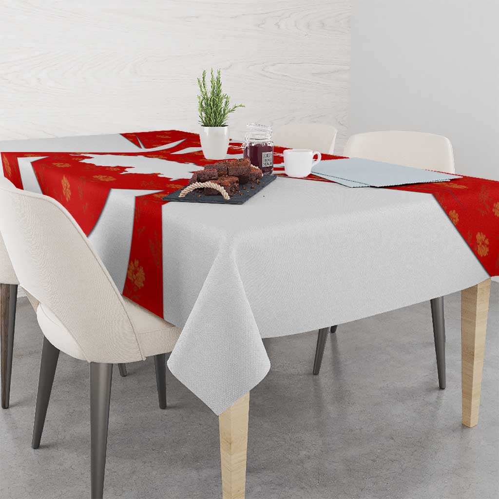 Switzerland Flag Tablecloth with Floral Pattern Red and White Sportswear - Wonder Print Shop