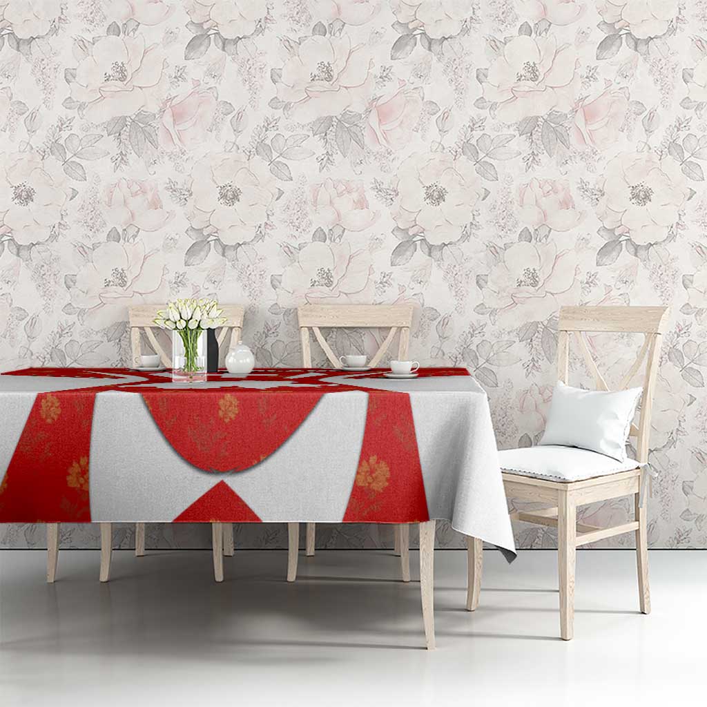 Switzerland Flag Tablecloth with Floral Pattern Red and White Sportswear - Wonder Print Shop