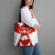 Switzerland Flag Tote Bag with Floral Pattern Red and White Sportswear - Wonder Print Shop