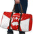 Switzerland Flag Travel Bag with Floral Pattern Red and White Sportswear - Wonder Print Shop