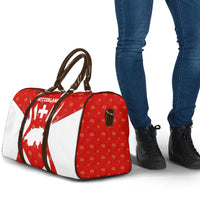Switzerland Flag Travel Bag with Floral Pattern Red and White Sportswear - Wonder Print Shop